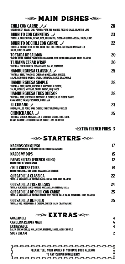 Supertramp Garage Batumi menu 4